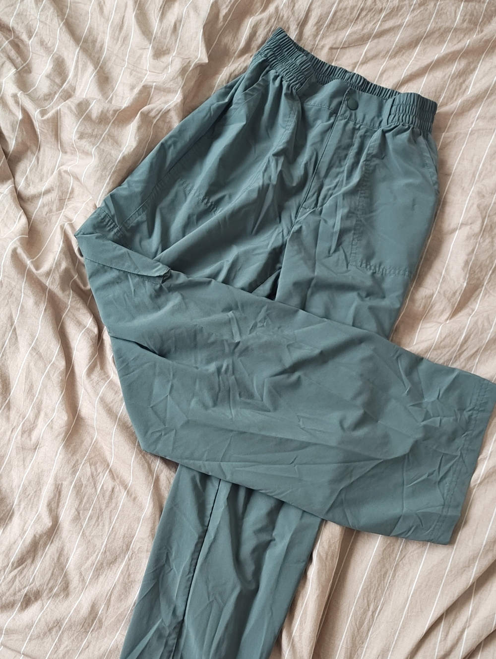 Elastic Waist Outdoor Pants in Teal